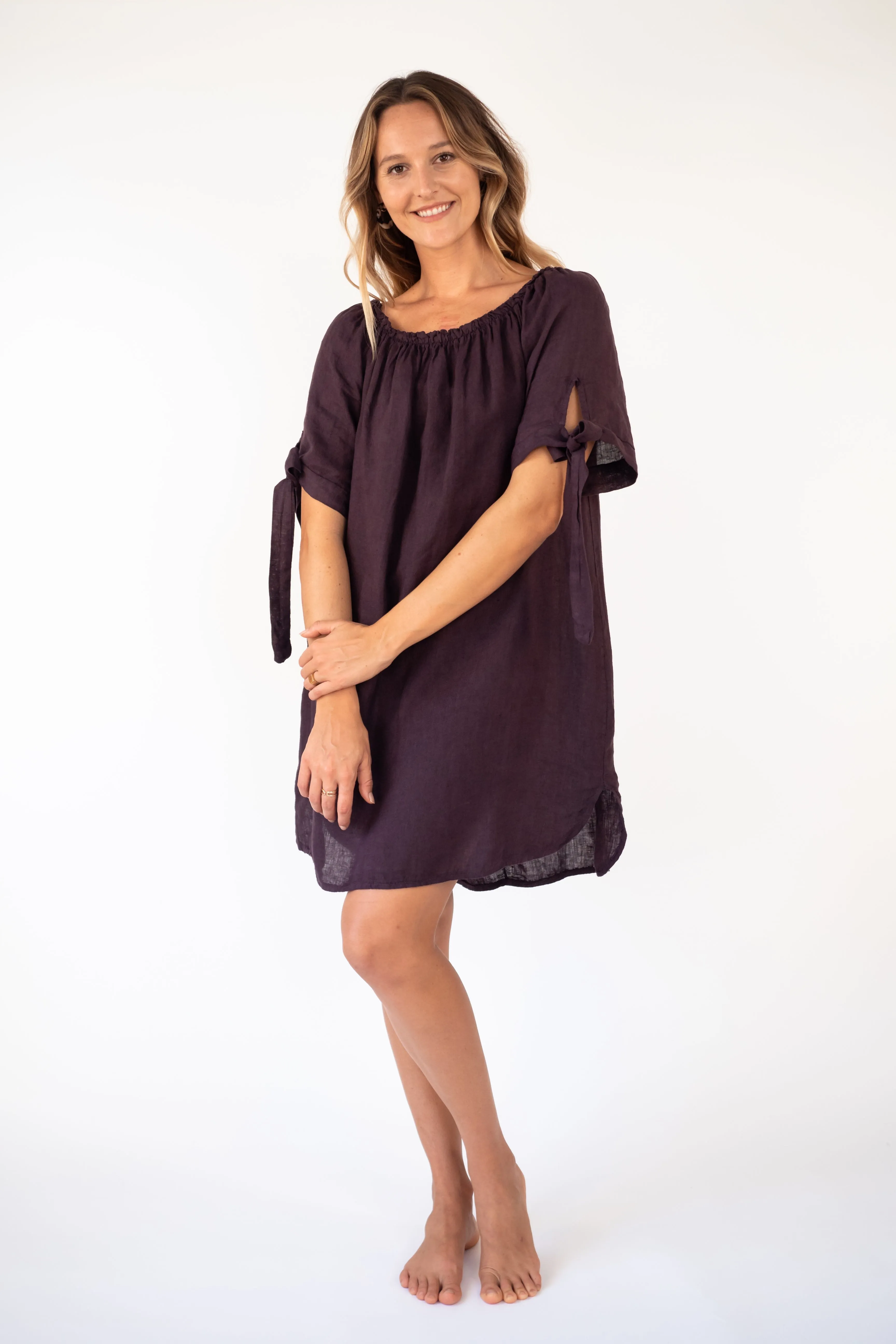 the MANAWA linen short dress