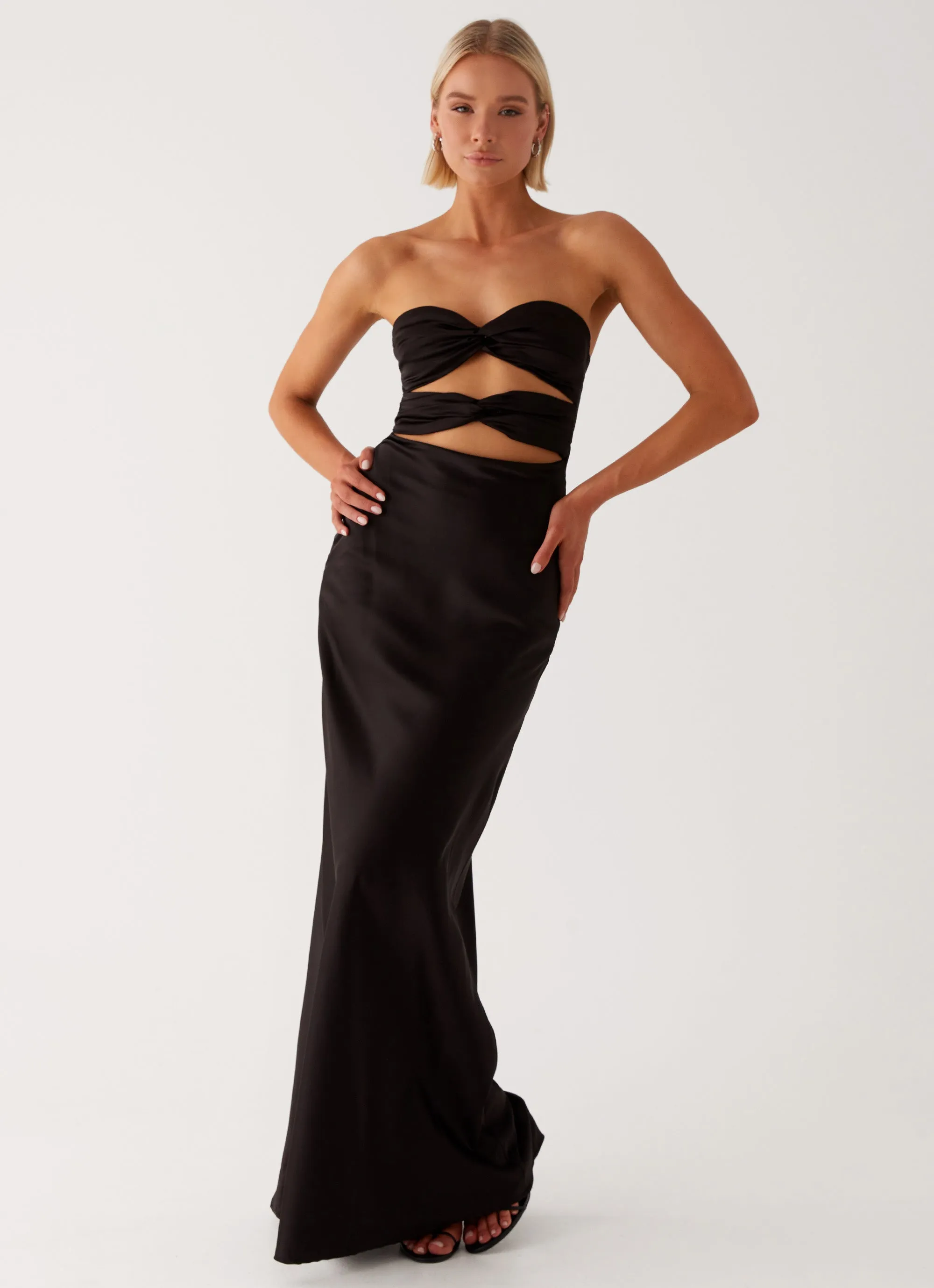 Tianna Strapless Maxi Dress - Black