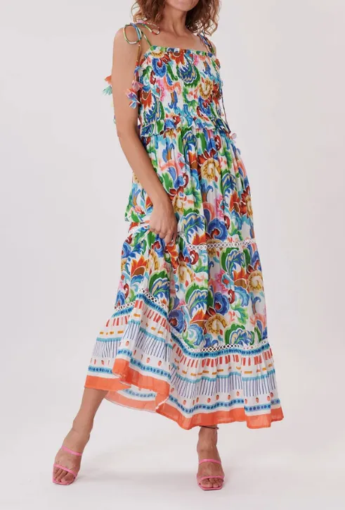 Tiffany Floral Strap Maxi Dress