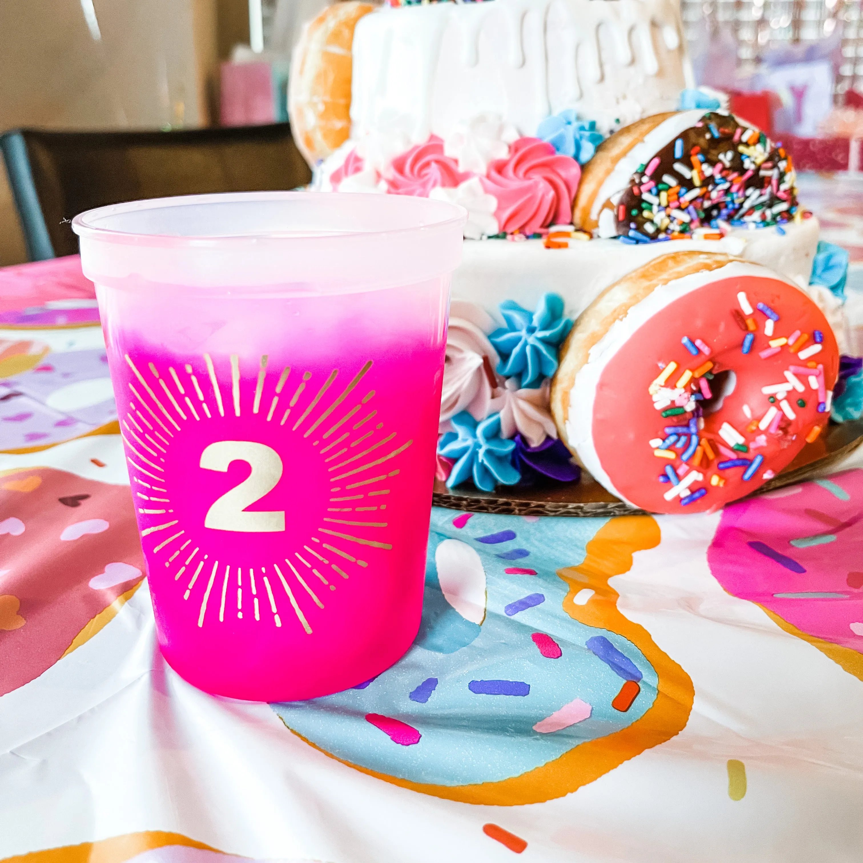 Two Sweet Kid's Birthday Color Change Stadium Cups