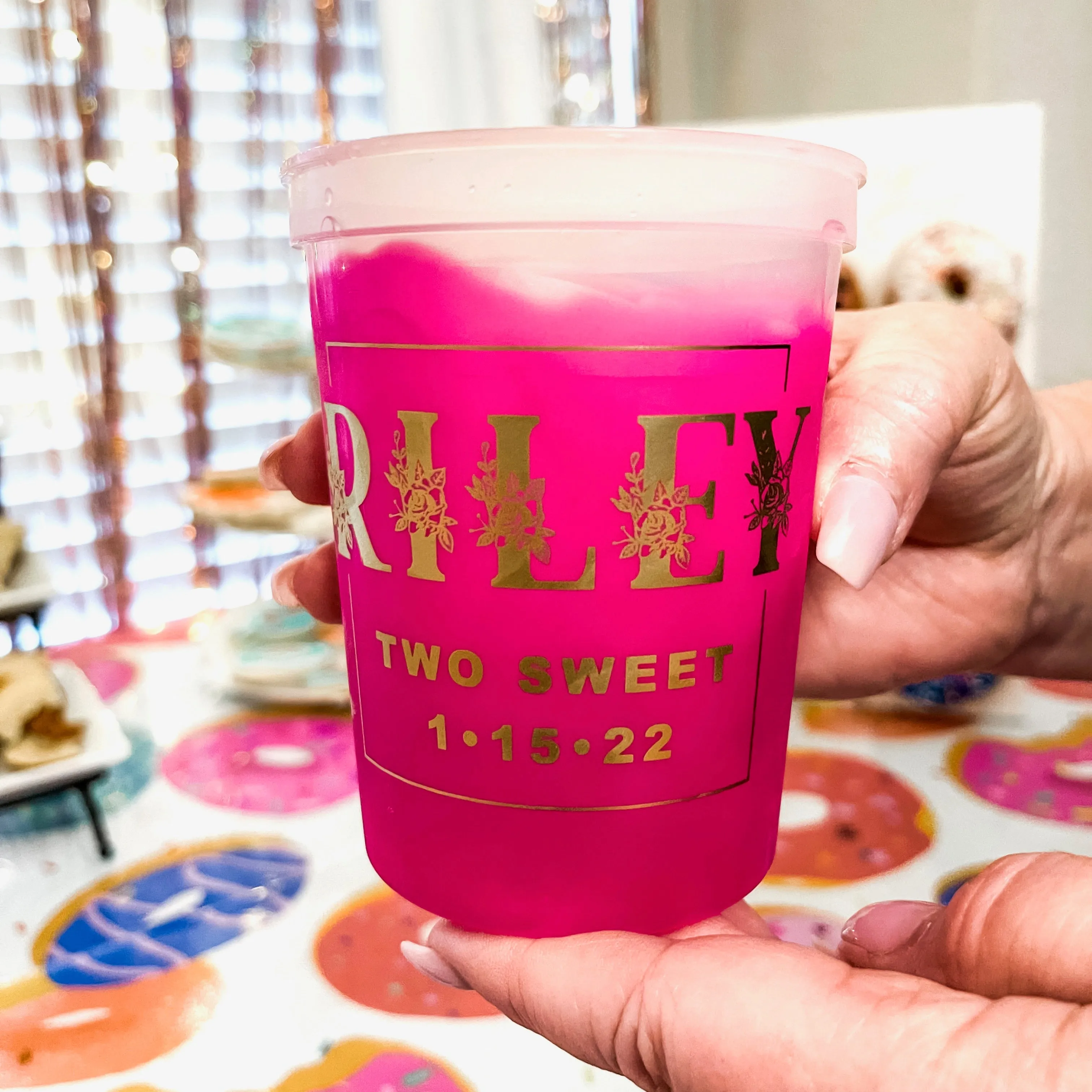 Two Sweet Kid's Birthday Color Change Stadium Cups