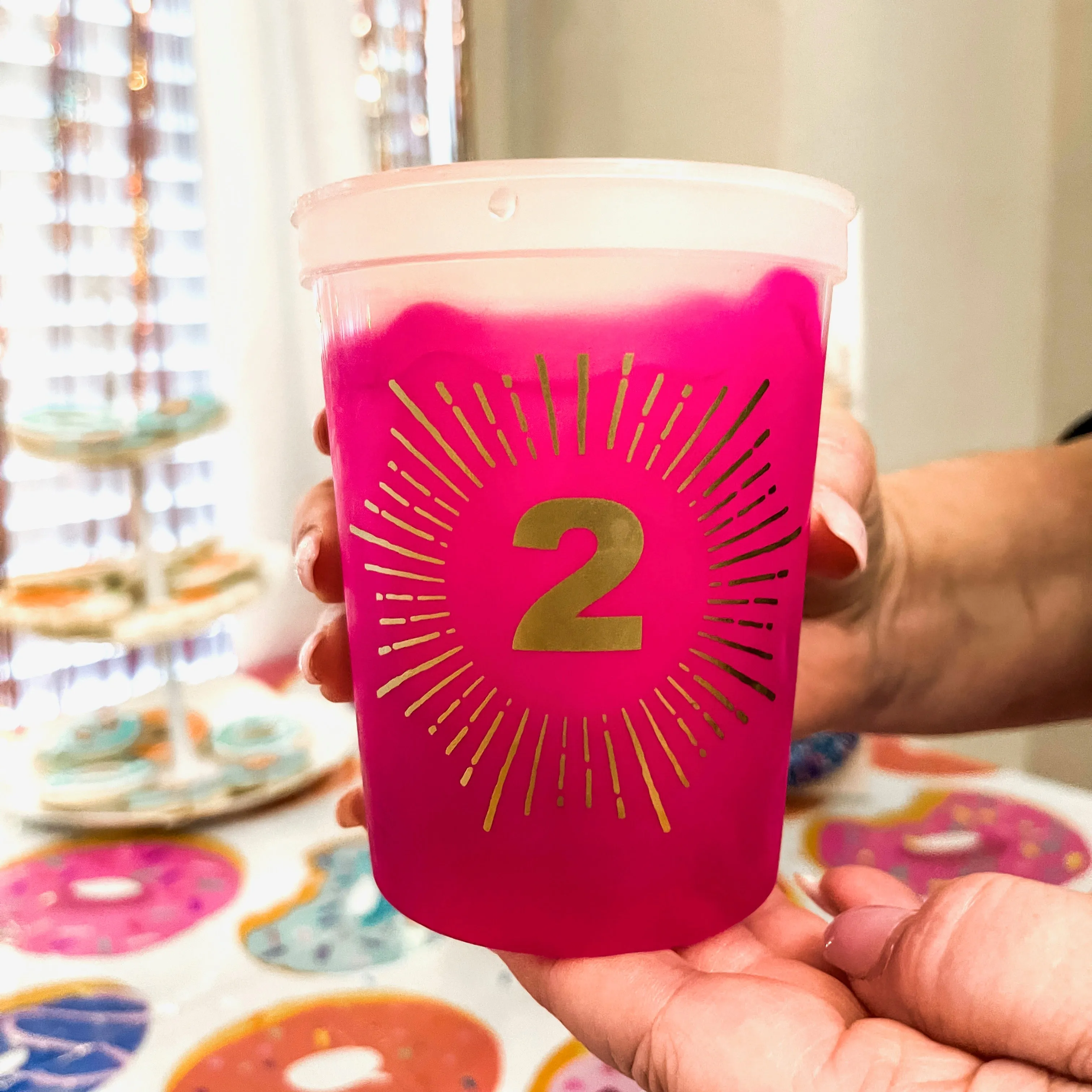 Two Sweet Kid's Birthday Color Change Stadium Cups