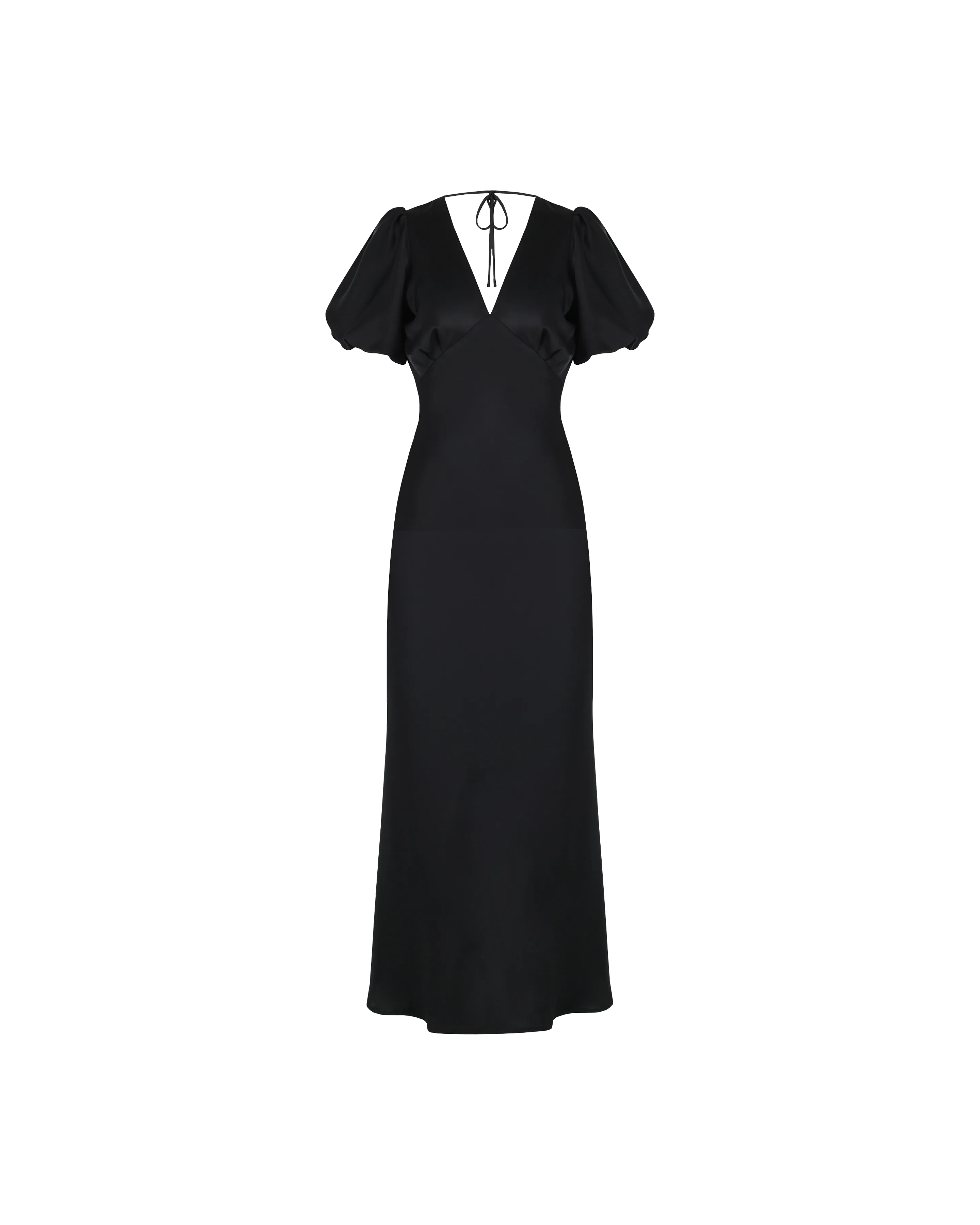 UMA SATIN DRESS BLACK