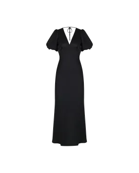 UMA SATIN DRESS BLACK