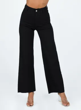 Vamp Wide Leg Denim Jeans Black