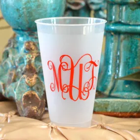 Vine Monogram Custom Frost Flex Cups