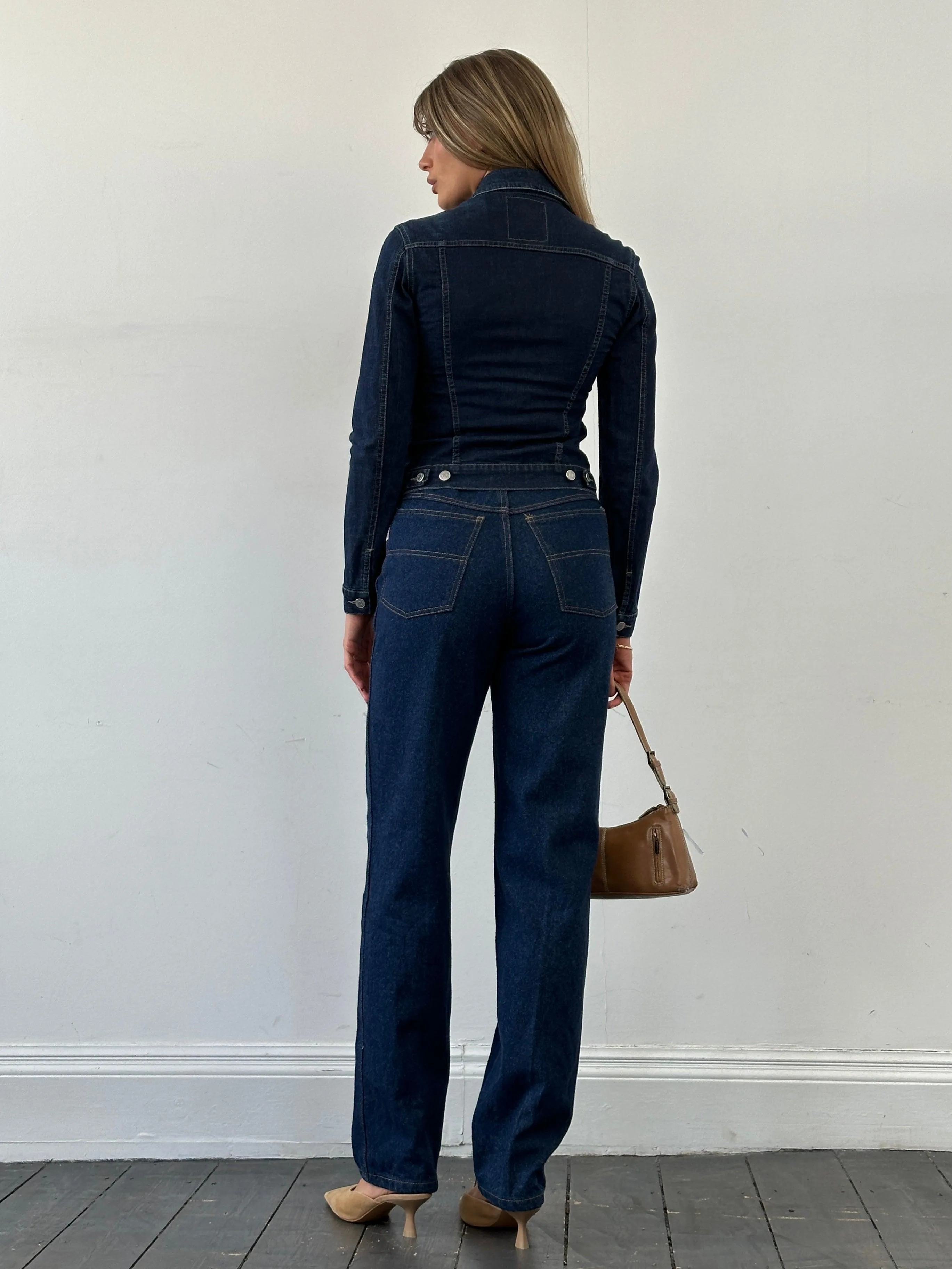 Vintage High Waisted Straight Leg Denim Jeans - W26