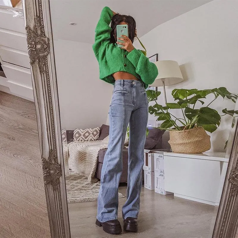 Vintage Star Loose Straight Denim Jeans Pants