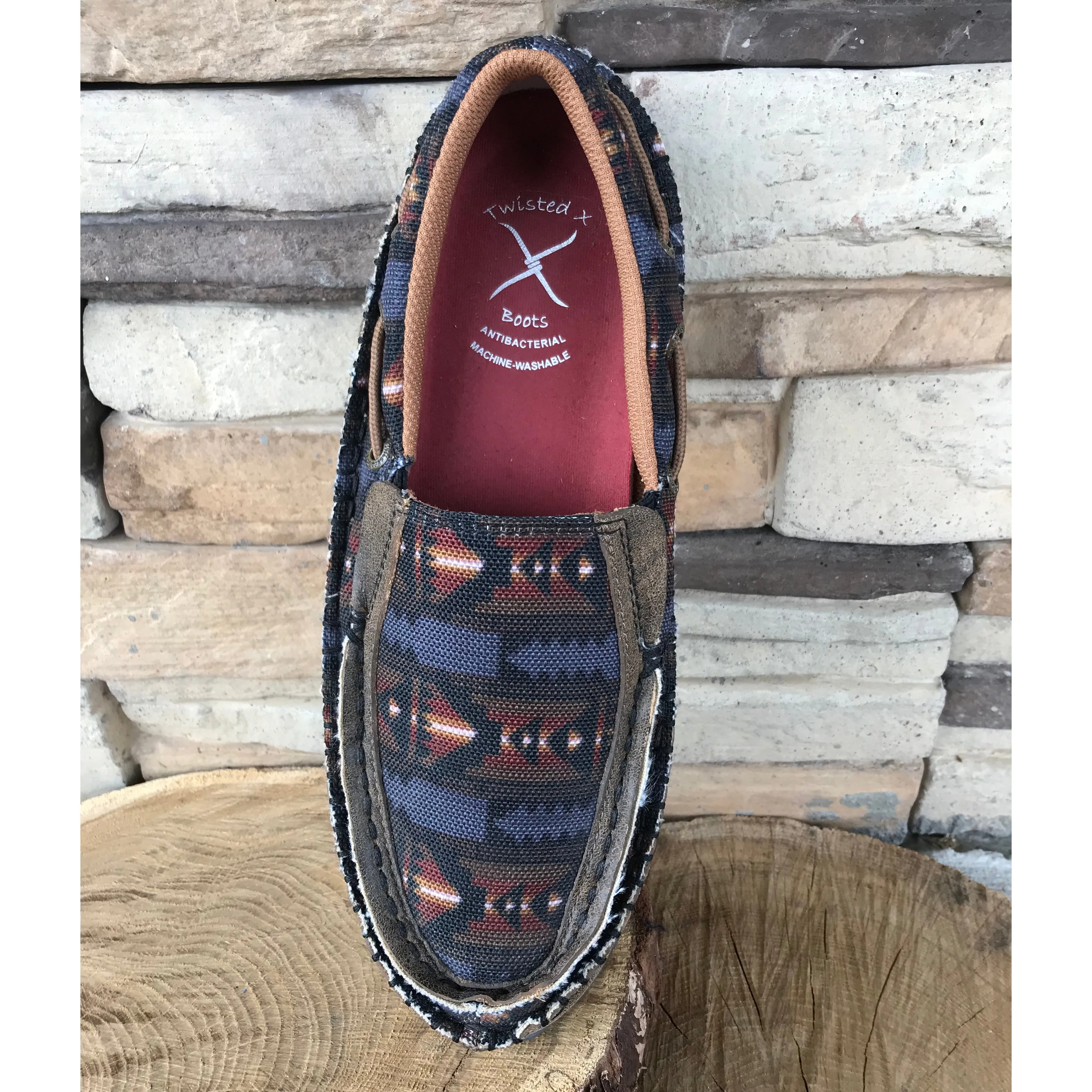 WE Exclusive ~ Twisted X Women's Grey Aztec Slip On Moc