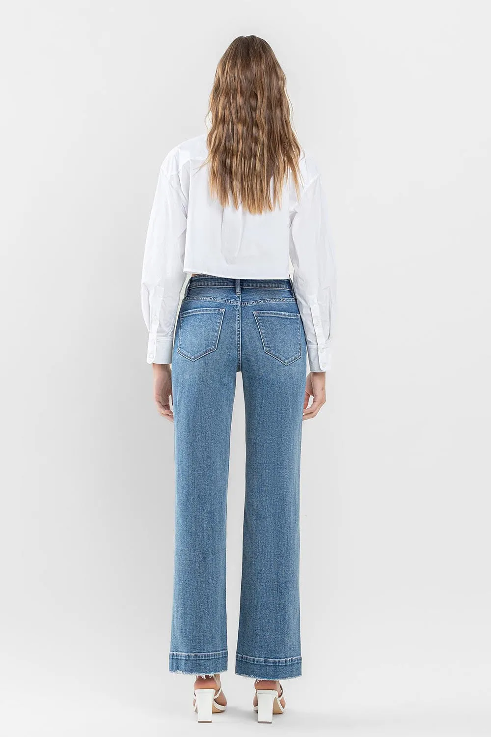 Wide Leg High Rise Jeans