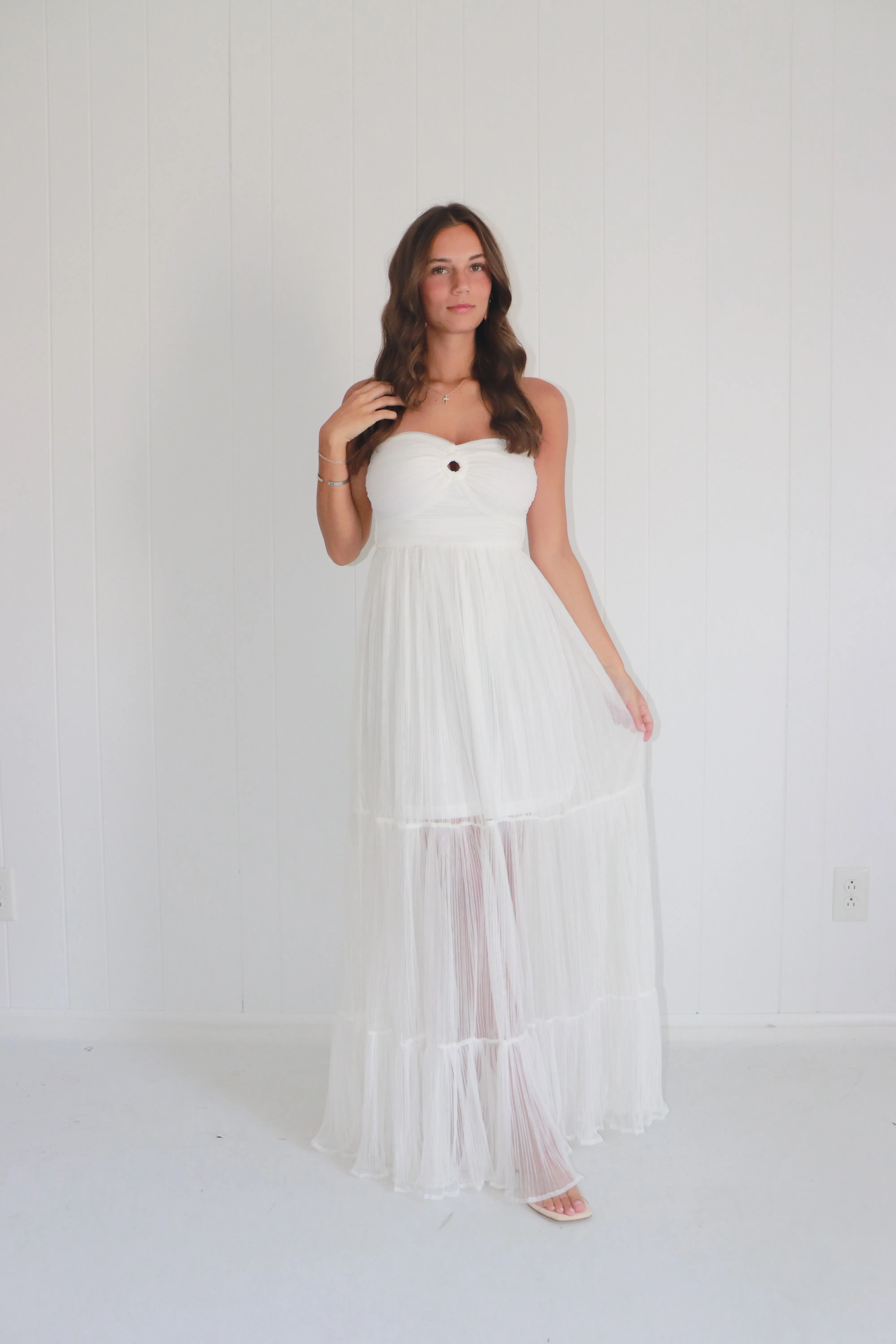 Wifey Material Strapless Maxi Dress