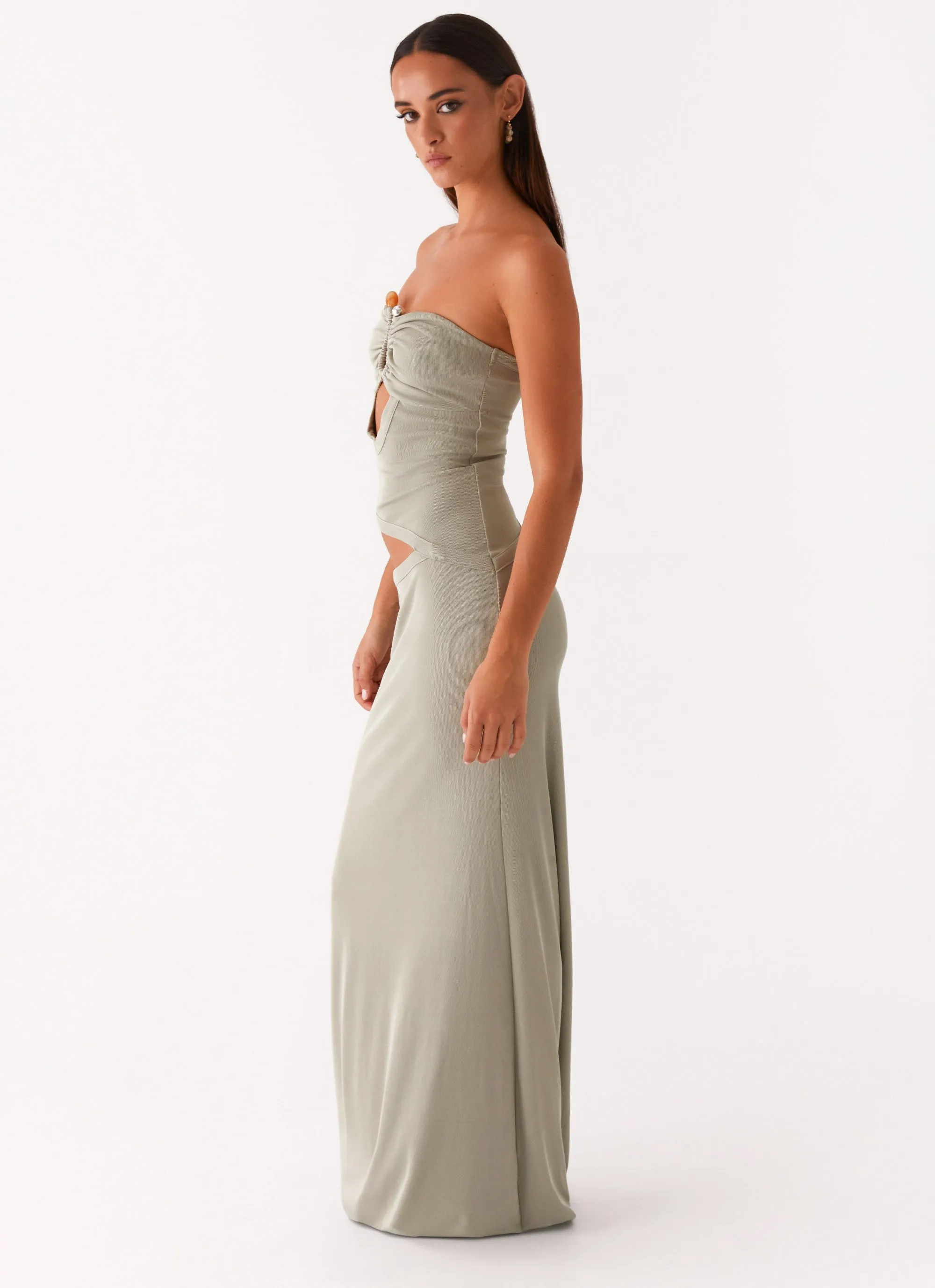 Wild Roses Maxi Dress - Sage