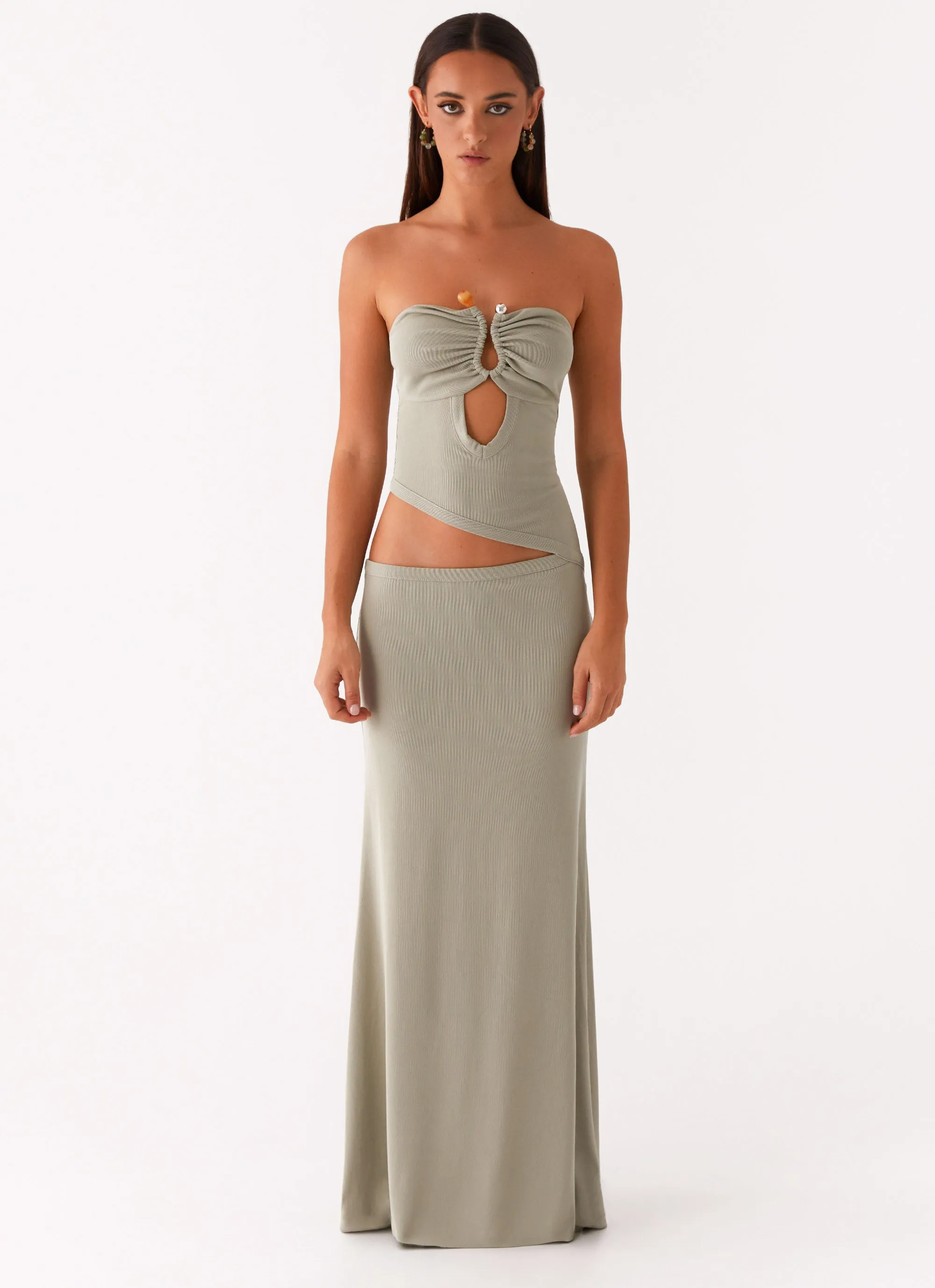 Wild Roses Maxi Dress - Sage