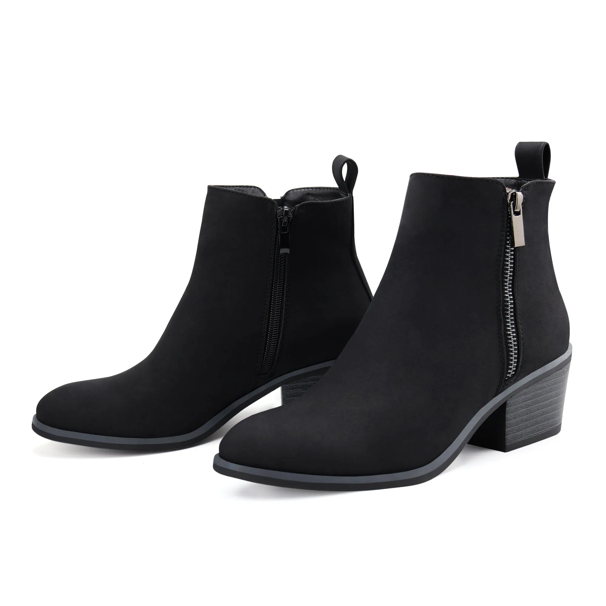 Women Ankle Boots with Side Zipper