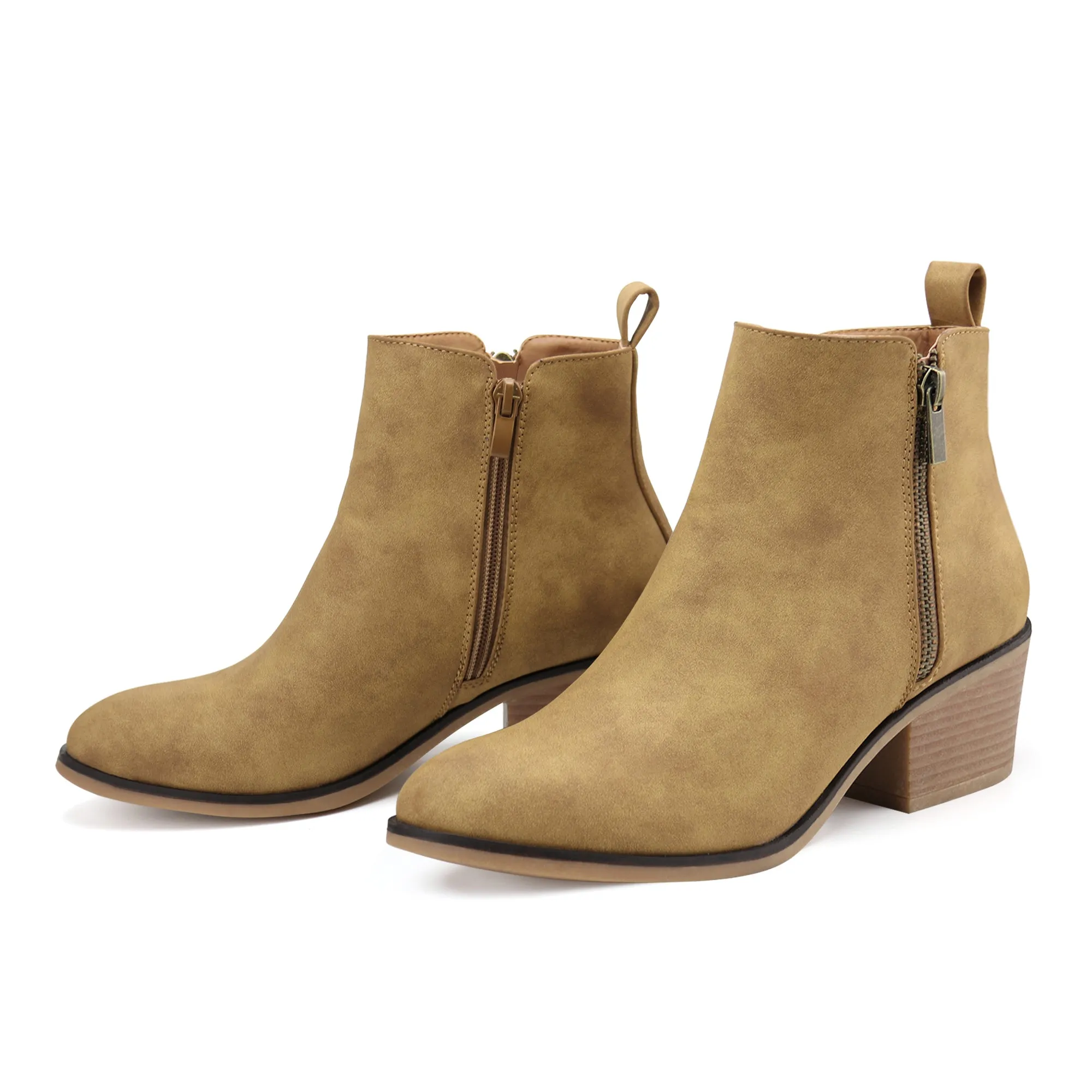 Women Ankle Boots with Side Zipper