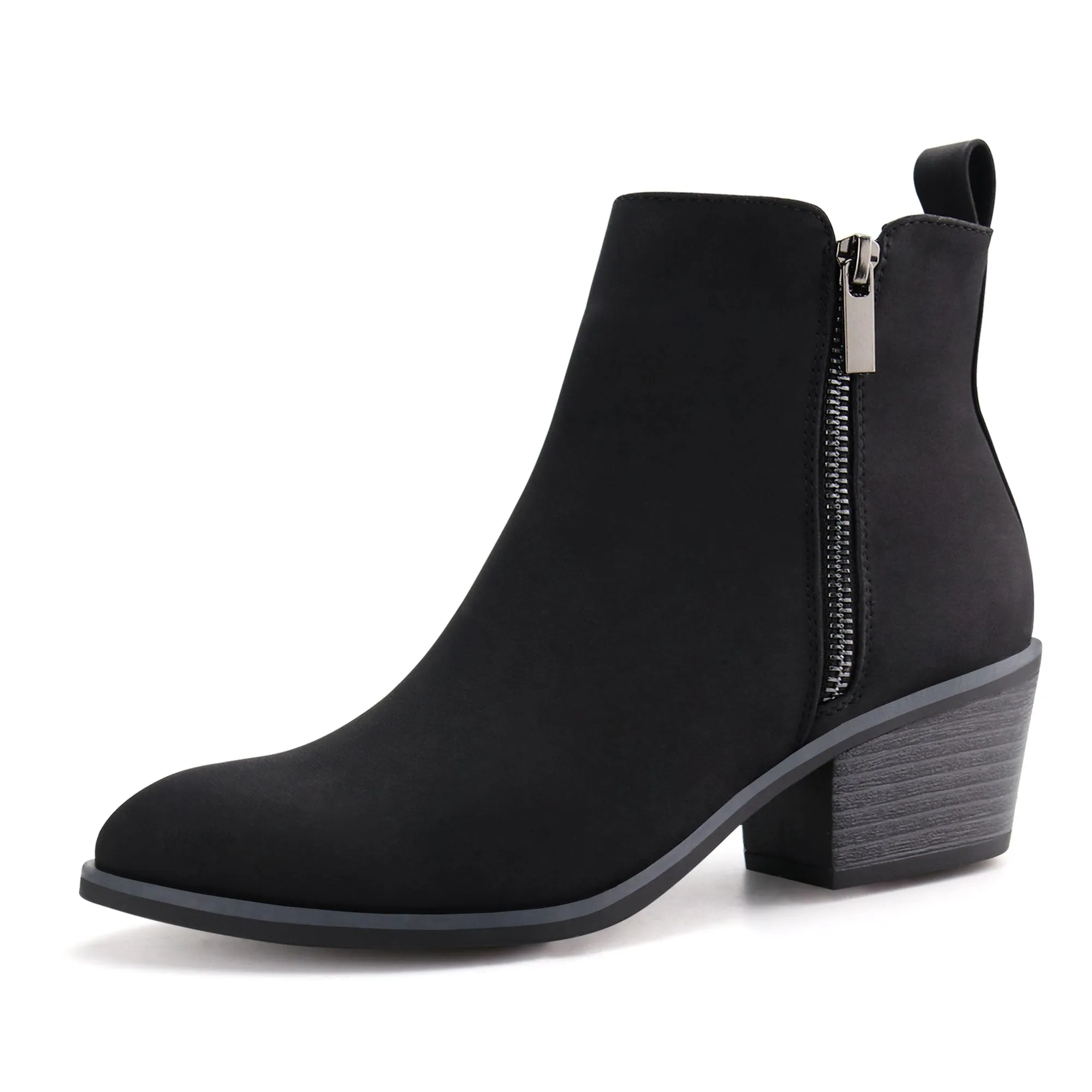 Women Ankle Boots with Side Zipper