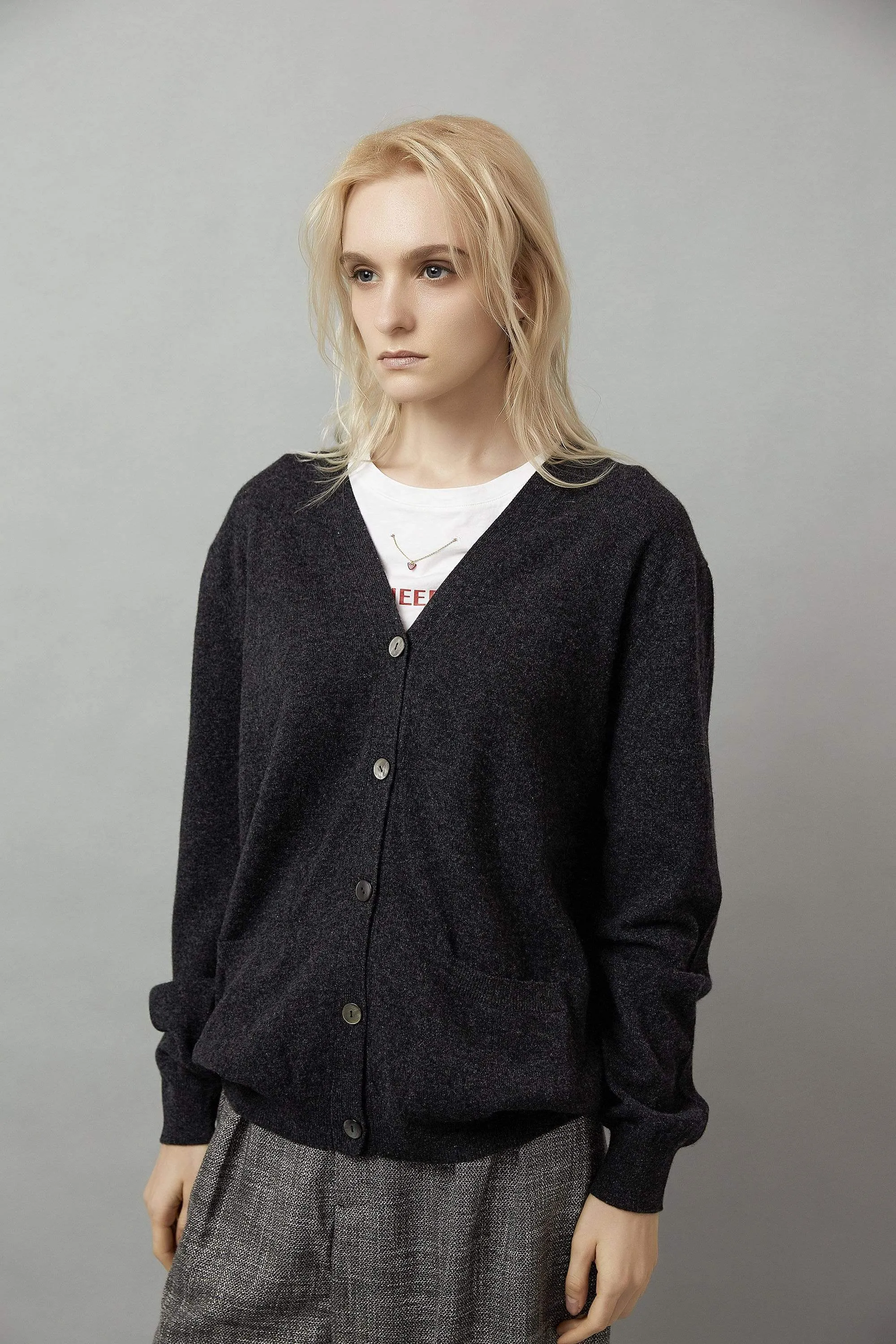 Women's 100% Mongolian Cashmere Button Cardigan