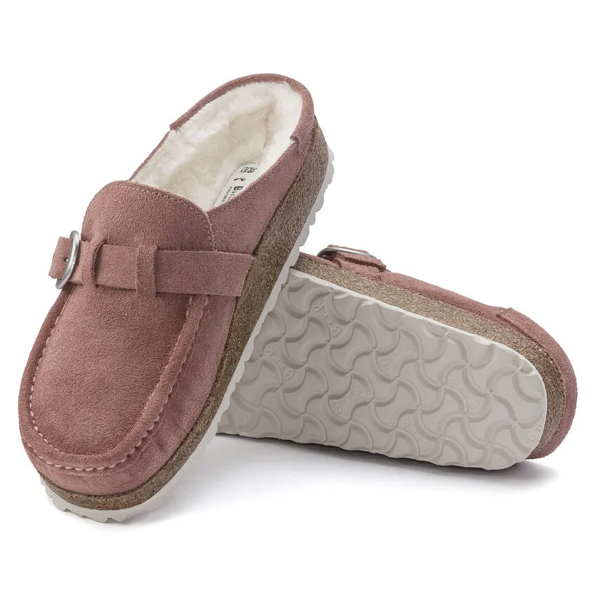 Women's Birkenstock | Buckley Shearling Moccasin Clog | Pink Clay