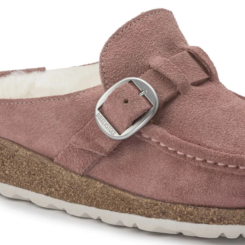 Women's Birkenstock | Buckley Shearling Moccasin Clog | Pink Clay