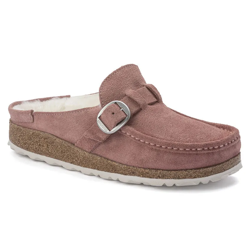 Women's Birkenstock | Buckley Shearling Moccasin Clog | Pink Clay