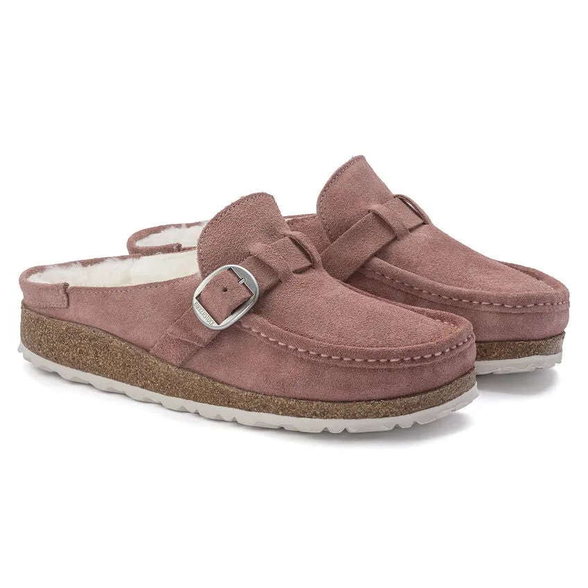 Women's Birkenstock | Buckley Shearling Moccasin Clog | Pink Clay