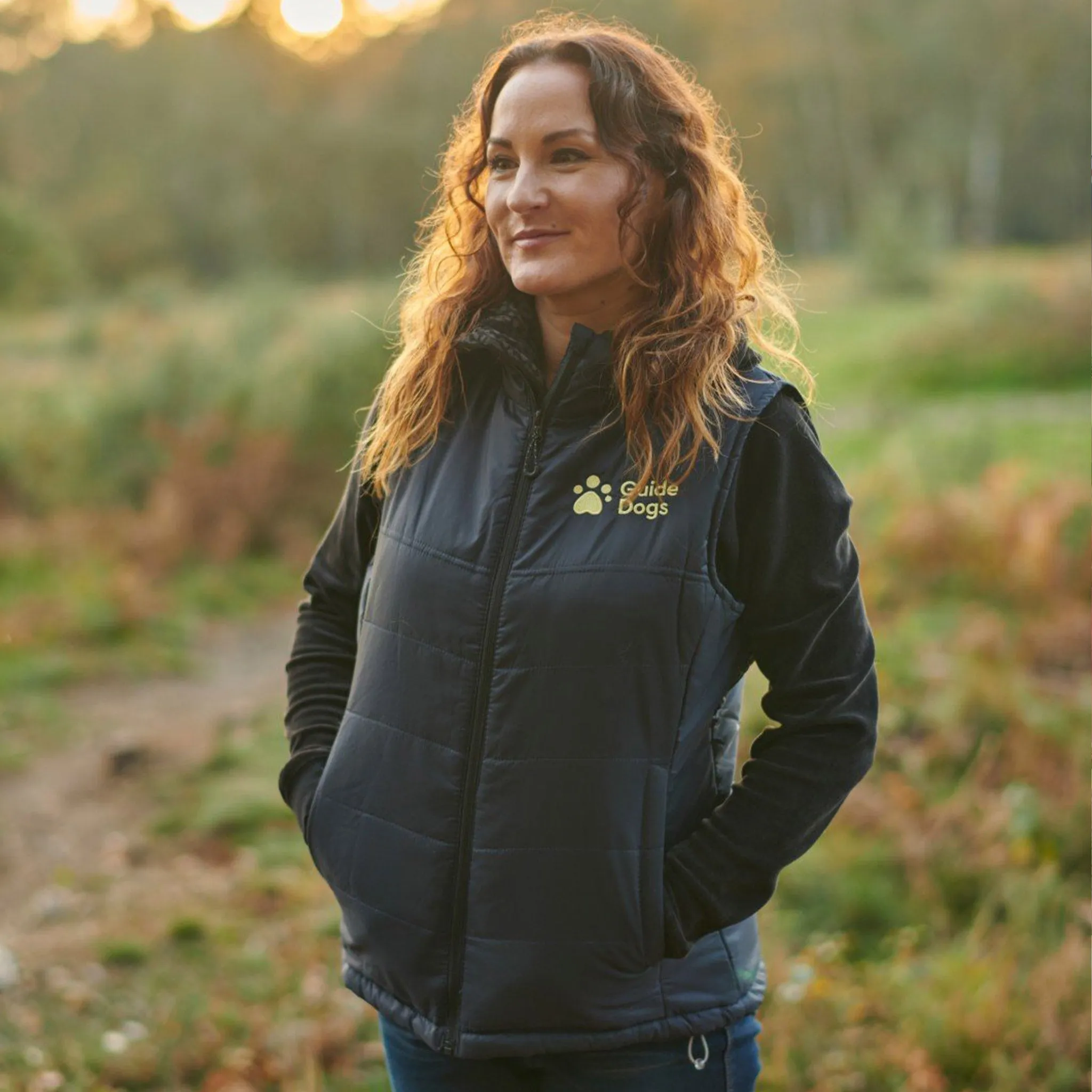 Women's Regatta bodywarmer with Guide Dogs logo