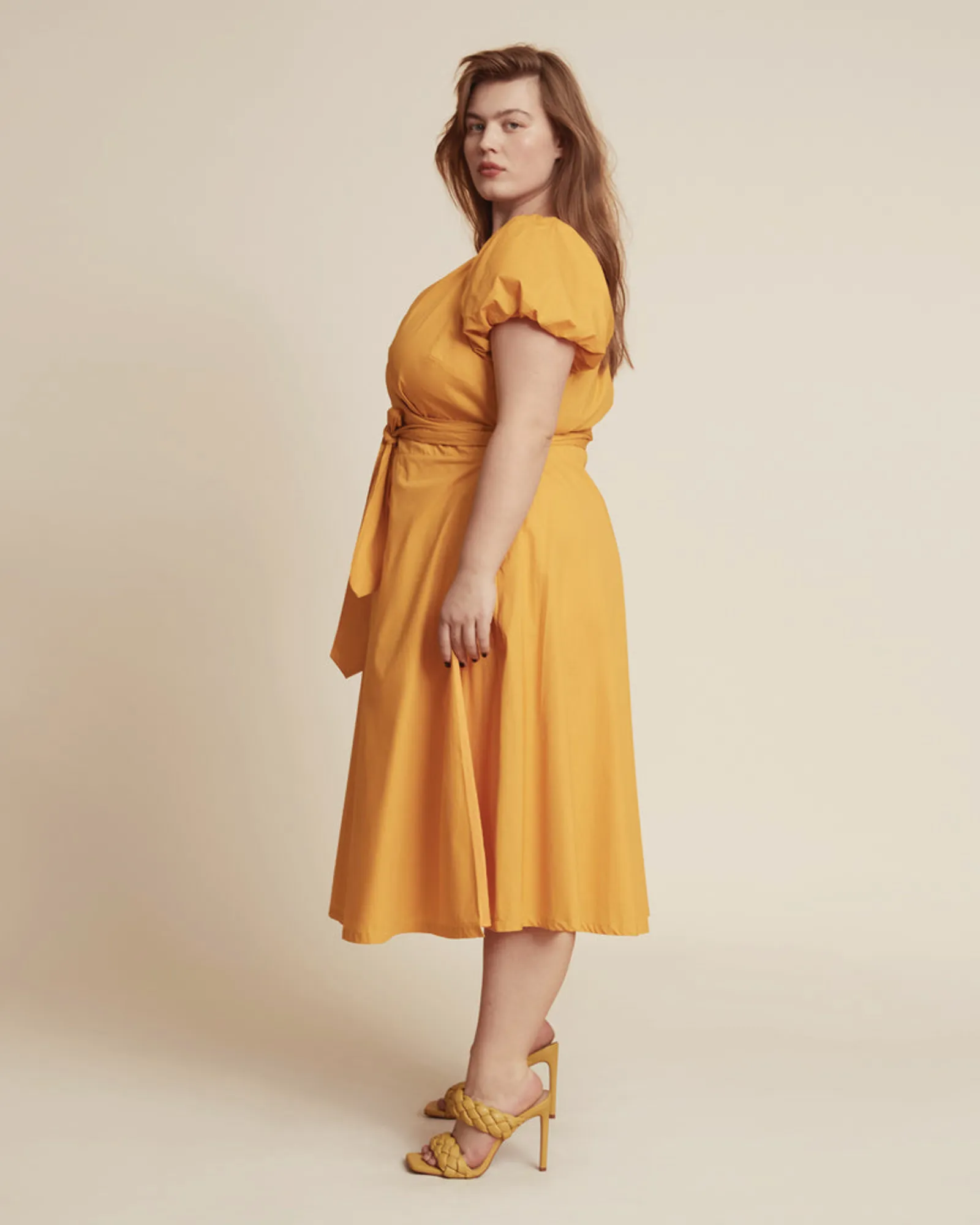 Yasmin Wrap Dress | Tangerine