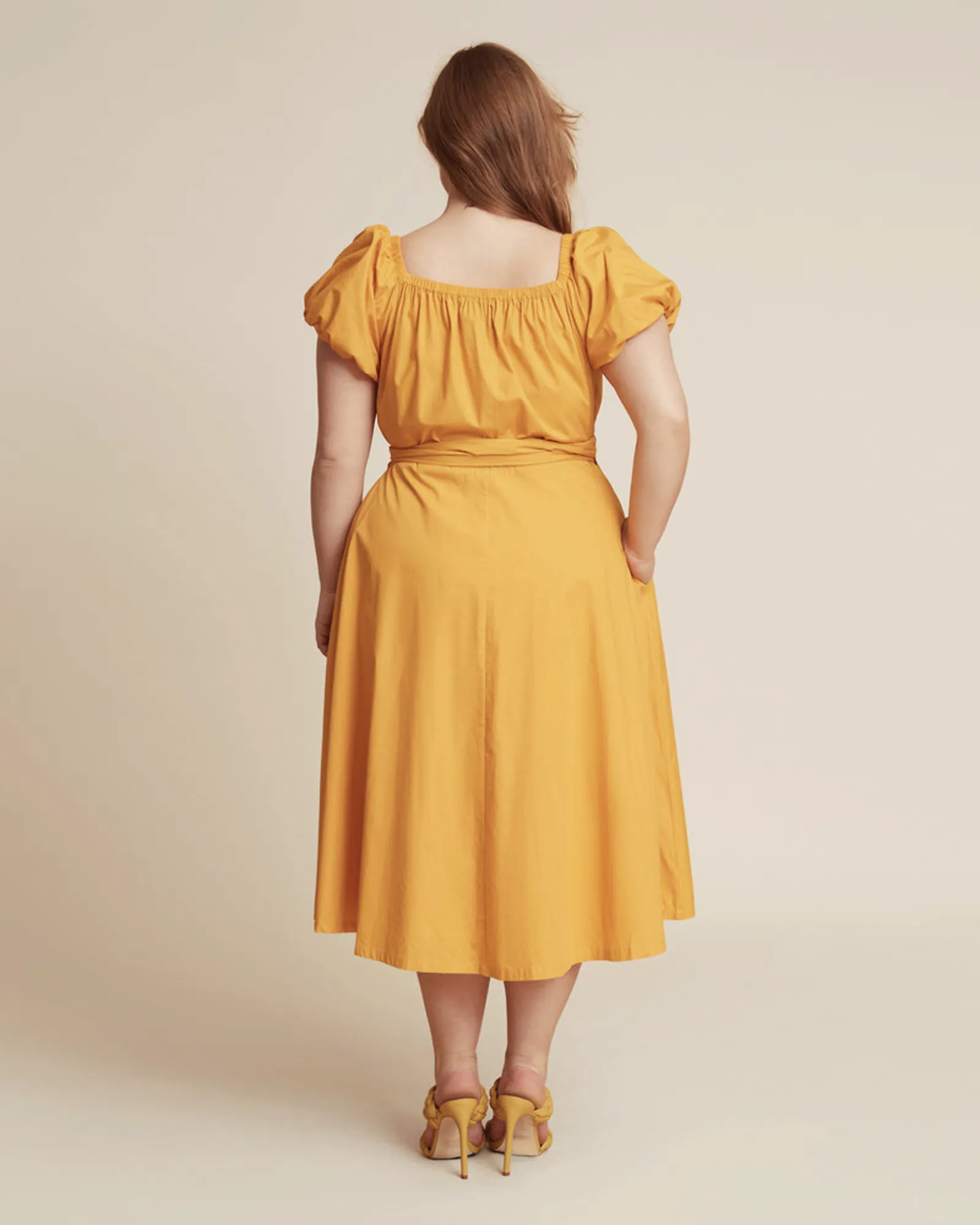 Yasmin Wrap Dress | Tangerine