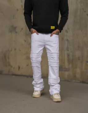 YR Chicago White Baggy Jeans with Details